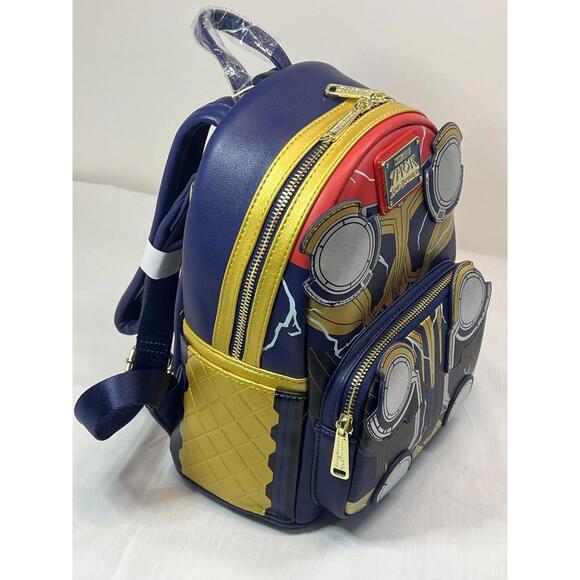 Loungefly Marvel Thor Love And Thunder Mini Backpack Wallet Set Womens Glow - Picture 9 of 16